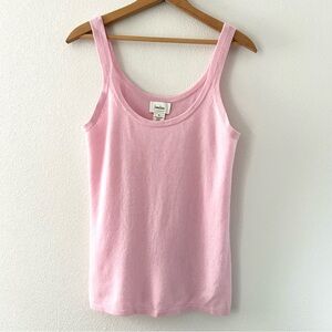 Neiman Marcus Pink 100% Cashmere Tank Top Luxury Layering Essential Size XL